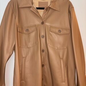 Blank NYC Women’s Tan Faux Leather Jacket